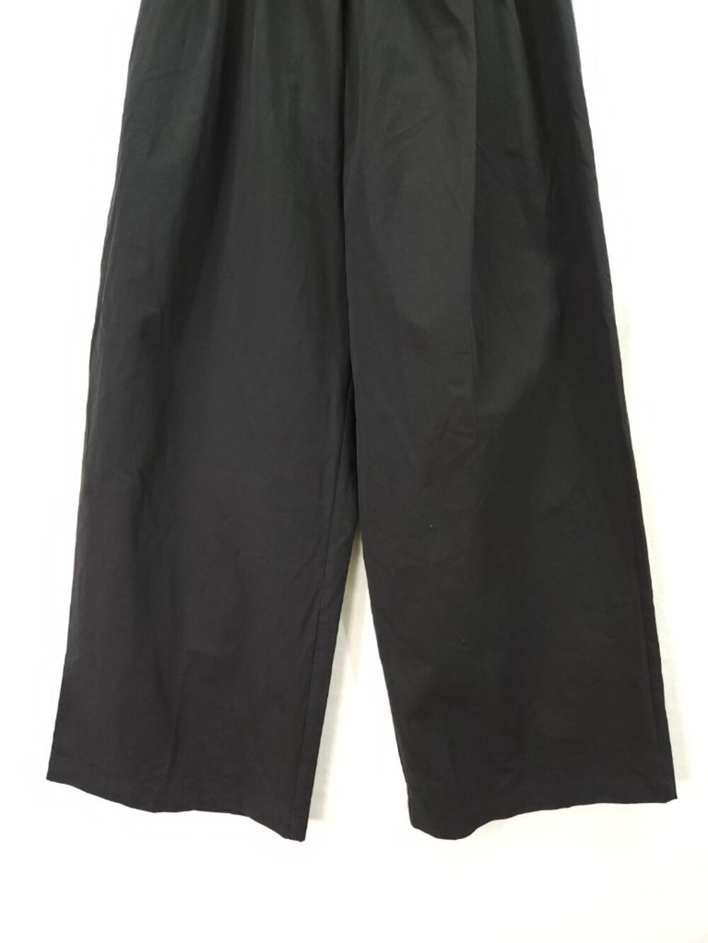 Lioness Black Wide Leg Trousers Size Small Minimalist Lagenlook Pull On Pockets - Picture 14 of 15